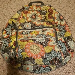 Vera bradley school campus backpack flower shower